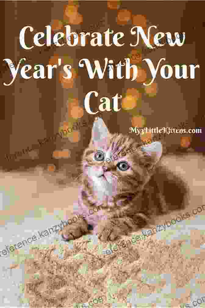 Kitty And Her Feline Friends Celebrating New Year's Eve When Cats Say Happy New Year